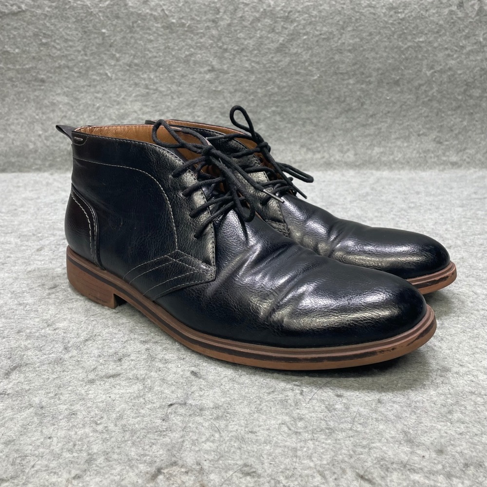 Sonoma Aaron Chukka Boots Men Size 11 Black Good Ortholite Eco Lace Up Classic